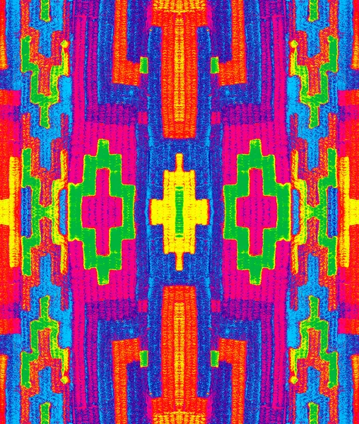Eastern geometric pattern on the fabric — Stock Photo, Image